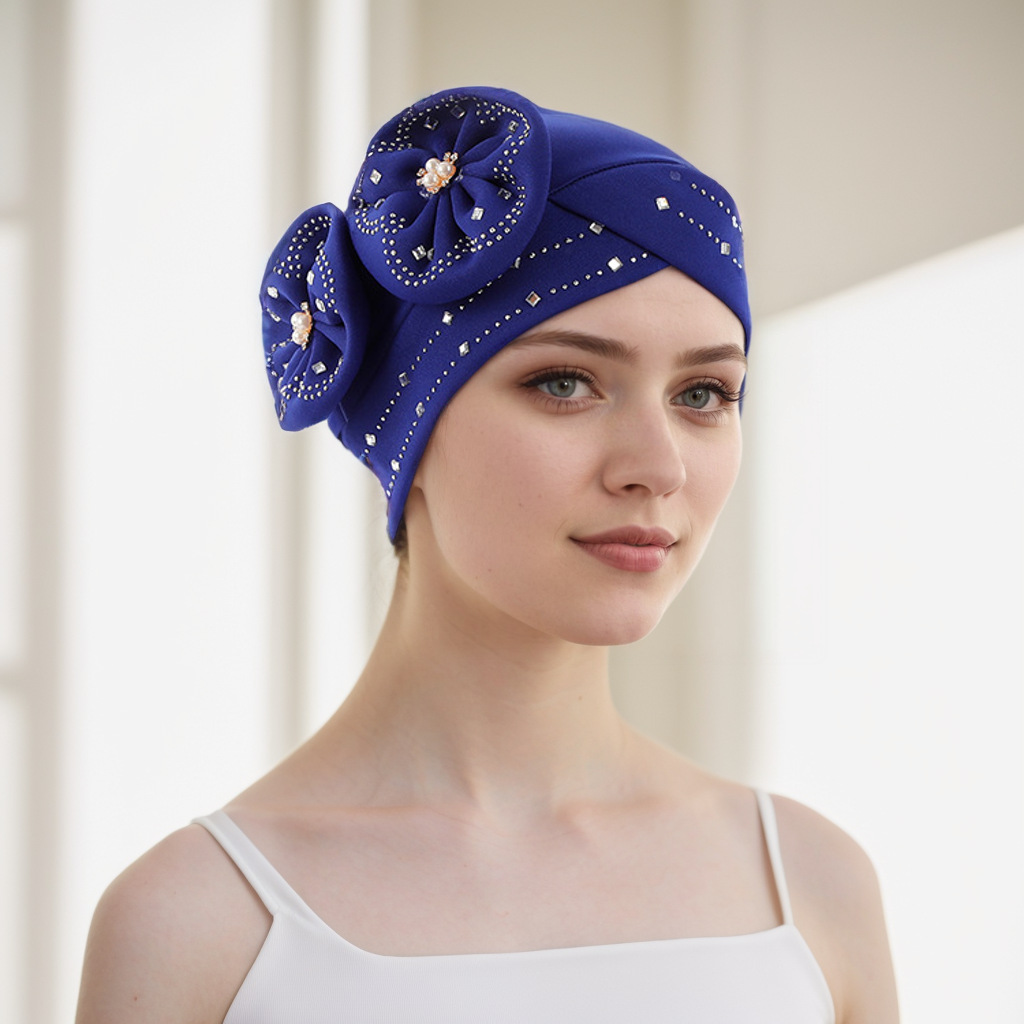 Muslimischer Hut. Space Layer Flower Hot Drill. Afrikanischer Hut. Indischer Hut. Muslimischer Hut_voghion.com