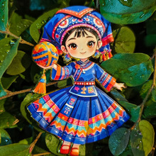 中国风少数民族文创磁吸冰箱贴创意旅行旅游纪念品金属冰箱装饰