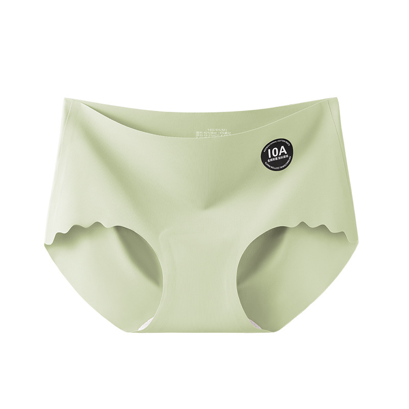 Bragas de seda de hielo sin costuras con entrepierna alargada 10A entrepierna antibacteriana desnuda y sin costuras ejercicio de yoga melocotón cadera calzoncillos para mujer