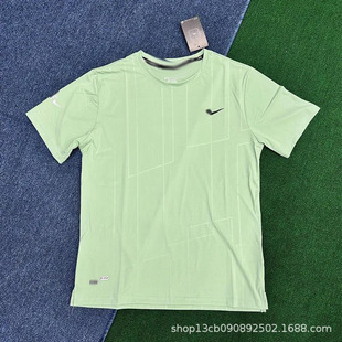 2025 Sports Thin Half-Sleeved Summer Running Ice Silk T-Shirt Quick-Drying Short-Sleeved Loose Casual Versatile Trendyy Round Neck