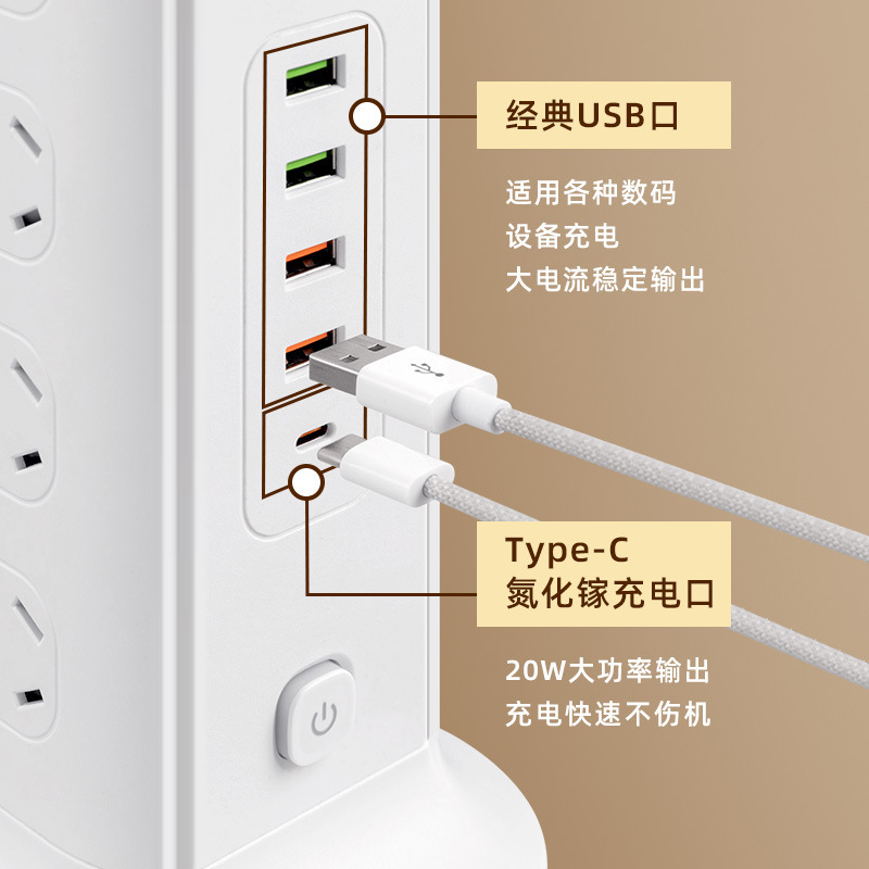 ワイヤレス充電宝ソケットプレートスマート家庭用マルチ穴付き配線板多機能学生USBソケット|undefined