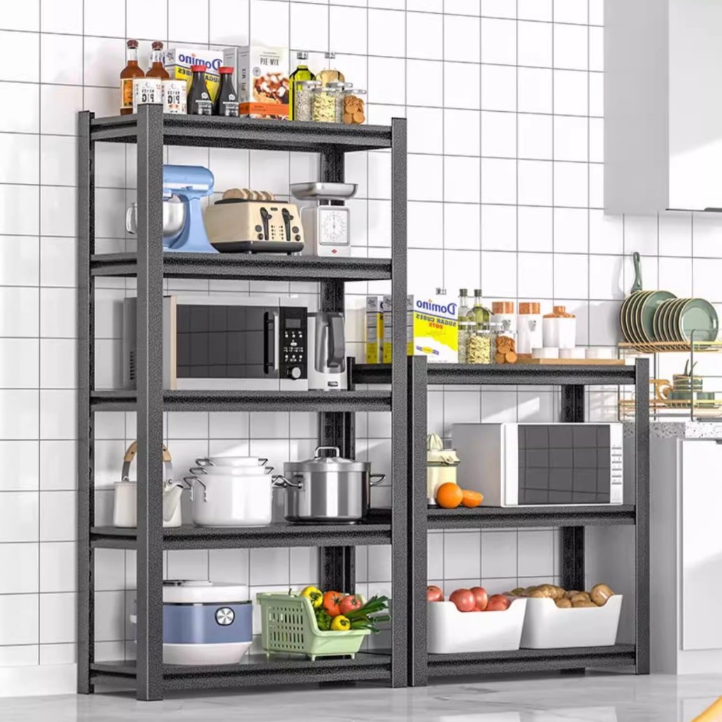 Estante de cocina multicapa de almacenamiento de microondas Estante de almacenamiento doméstico Sótano de almacenamiento de artículos diversos Estante de hierro de hendidura