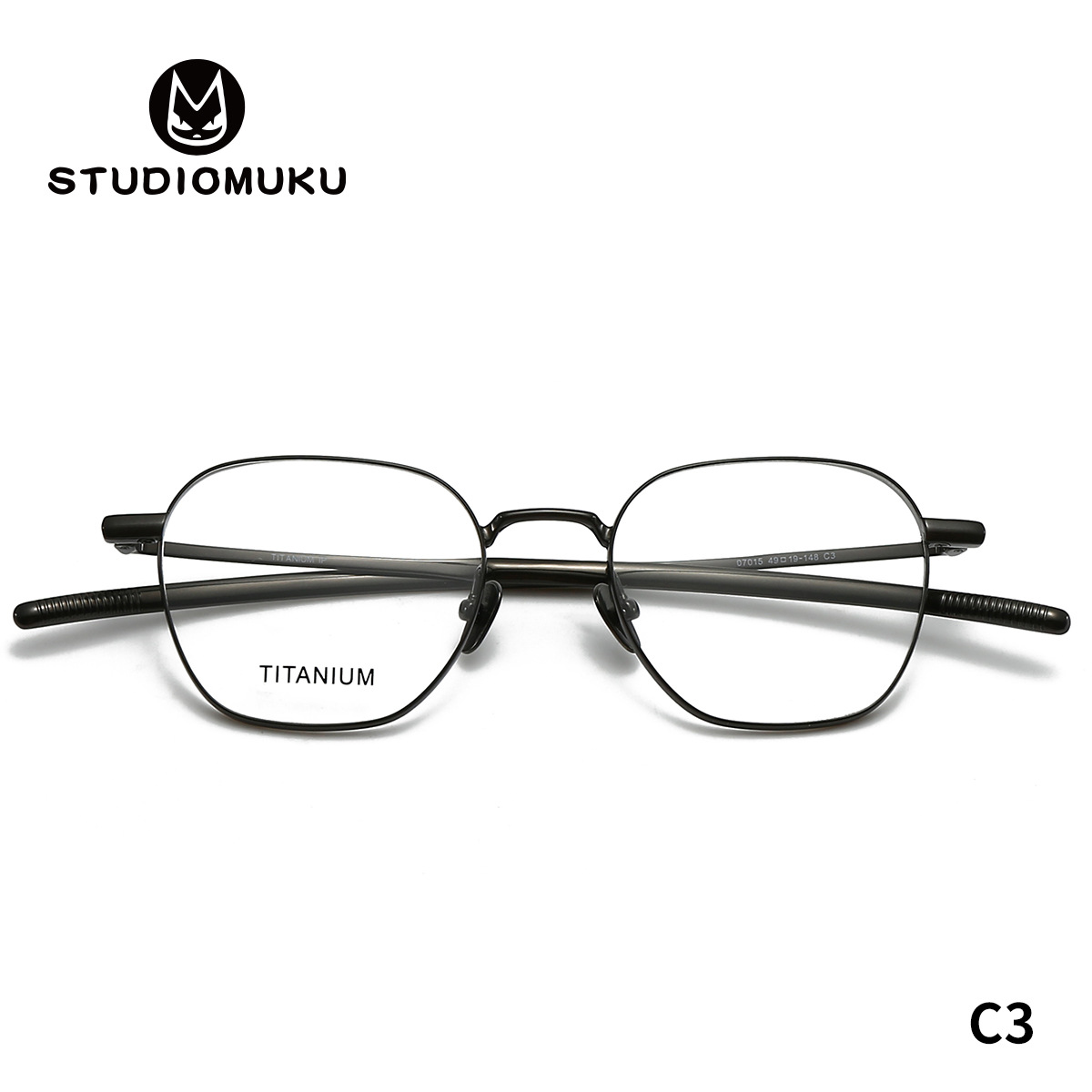 STUDIOMUKU gafas de madera cool estilo japonés hecha a mano marco de gafas cómodo ultra ligero marco de gafas poligonal de alto nivel