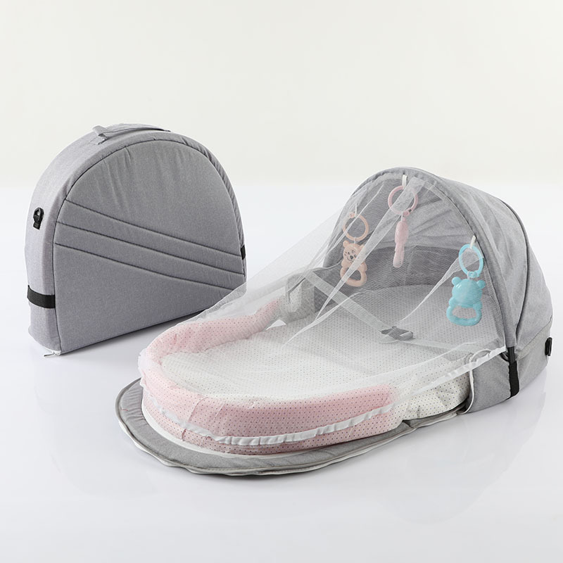 Cuna biónica portátil plegable y desmontable, anti-mosquitos para viajes, cuna dentro de cuna multifuncional para bebés image 17