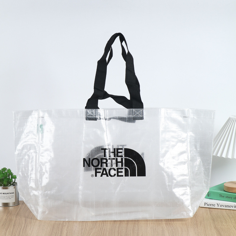 pp透明编织覆膜手提袋子厂家供应 手提编织袋 编织手提礼品袋设计