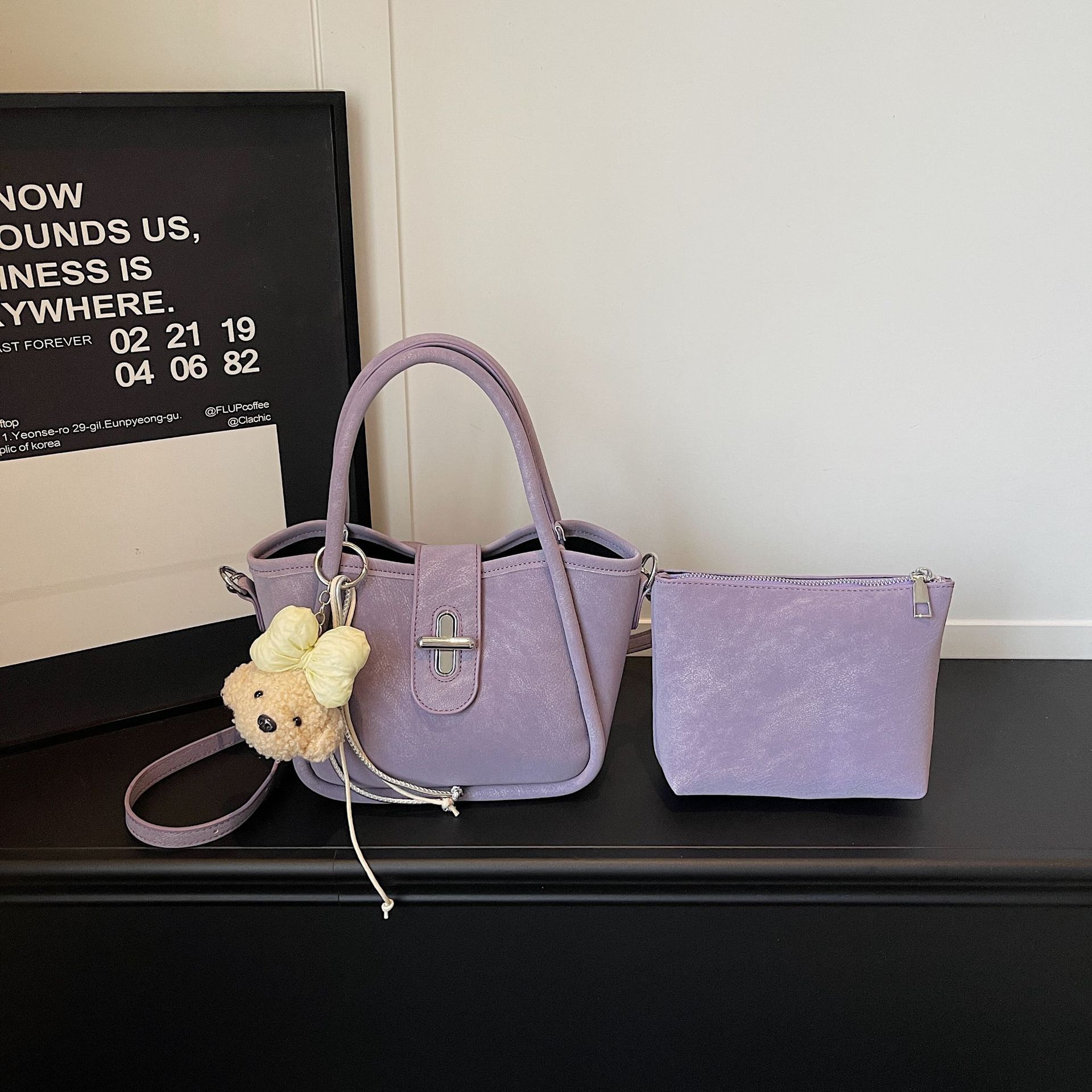 Lichi estilo extranjero fresco bolso de cubo de moda personalidad ligera de lujo diario nicho cesta de platos exquisita bolsa de cartas