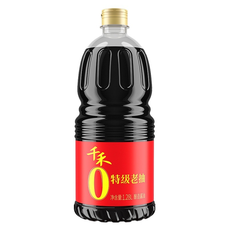 千禾特級老抽出醤油1.28L * 6本0添加防腐剤炒め料理赤焼醸造醤油調味料商用|undefined