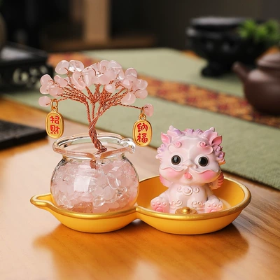 Car ornaments, Pixiu Crystal Money Tree
