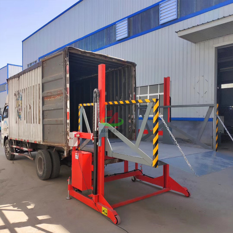 现货供应物流集装箱卸货平台叉车斜披卸货电动装卸货升降平台厂家