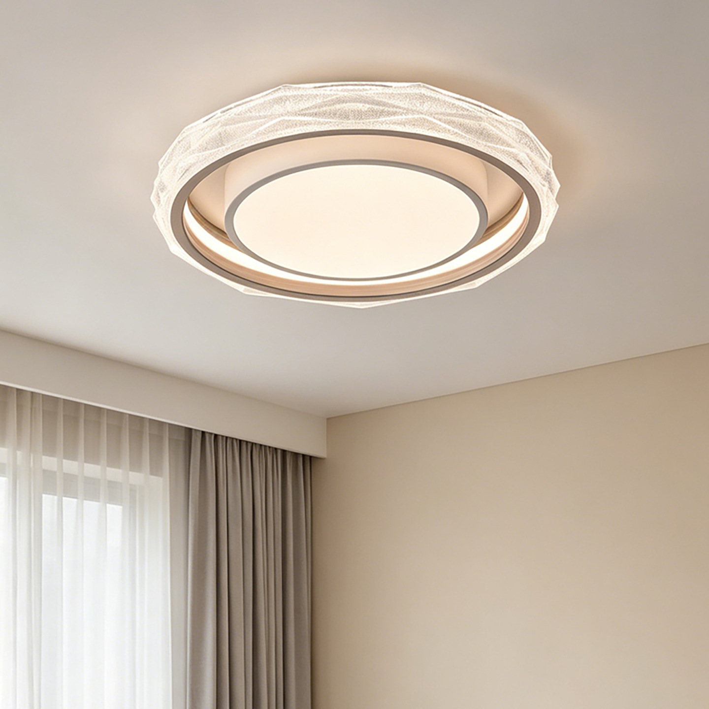 Luz de techo de la sala de estar nueva luz moderna lujosa alta sensación de sala de estar dormitorio comedor lámpara de protección de ojos 055L