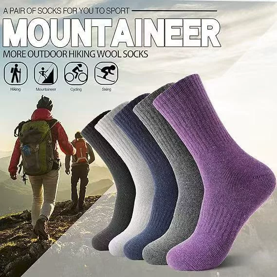 Cross-Border Amazon Wool Women's Socks Thickened Autumn and Winter Popular Towel Warm Socks Elderly Mid-Tube Floor Foreign Trade Socks