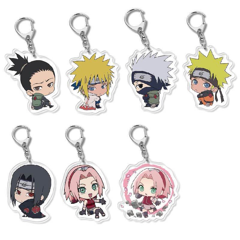 Naruto Anime Peripheral Acrylic Keychain School Bag Pendant Wholesale Campus Creative Small Gifts Hy