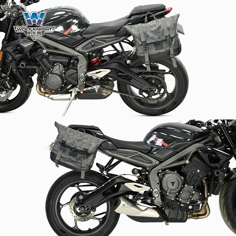Подходит для Triumph Street Triple 765 — боковая сумка с быстросъёмом, ретро боковой кофр, модифицированная сумка для шлема