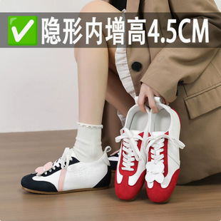 �[�΃�����4.5cm��ӖЬŮ2026�¿���Ƥƴɫ�A�^�������e��Ьƽ��