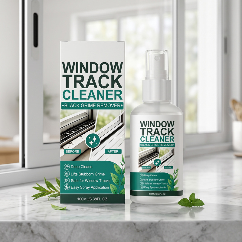 Window track cleaning spray for cleaning window screens, balcony screens, and door gaps to remove dust and stains Window track cleaning spray for cleaning window screens, balcony screens, and door gaps to remove dust and stains