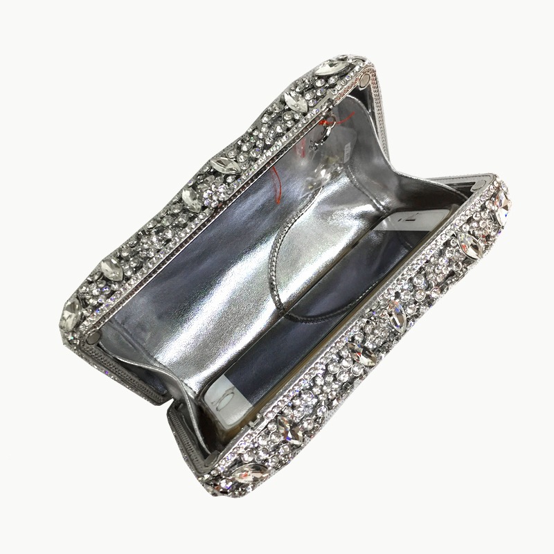 * BL002 bolsas de diamante de diamante de metal de cristal bolsa de cena de diamante de dama bolsa de mano bolsa de diamante de novia negro