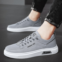 Cloth shoes for men in spring 2024, new canvas board shoes for men, breathable and trendy men's shoes, casual and trendy shoes for students and teenagers