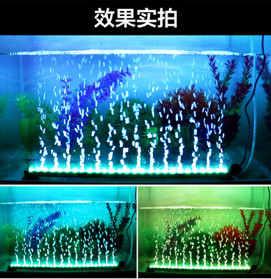 Amazon LED Discoloration Bubble Fish tank lamp Aquarium Supplies diving Fish tank lamp remote control Colorful Aquarium Light Manufactor