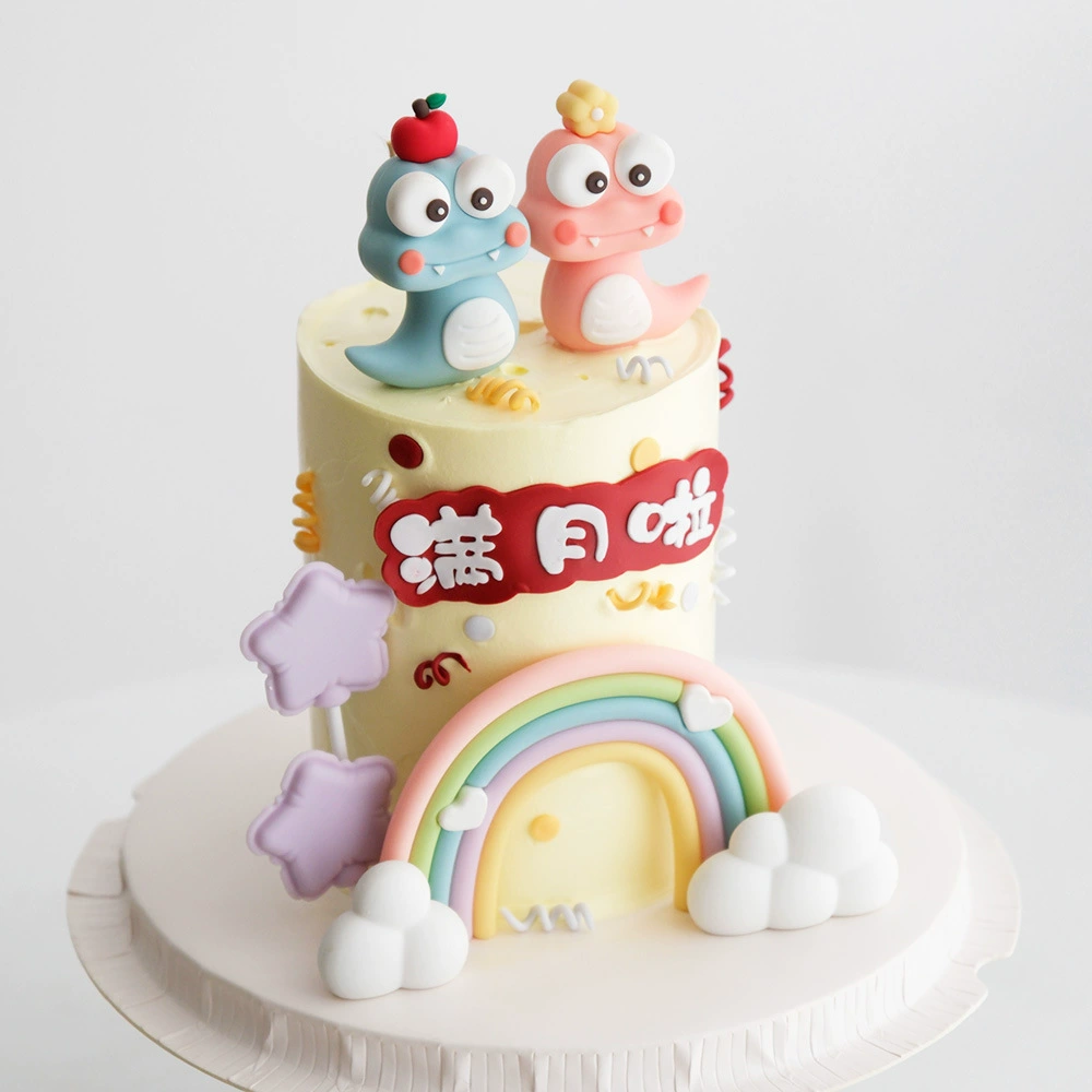 Мультяшная змея малышка мягкая резиновая кукла для украшения рабочего стола