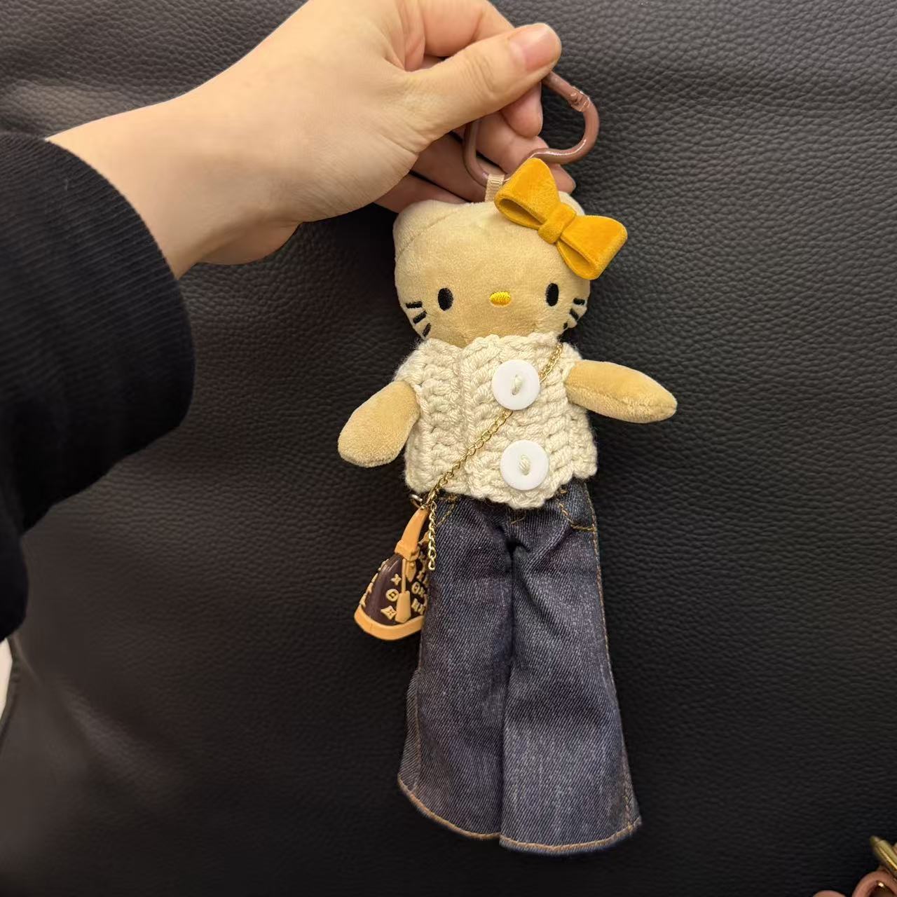 新品可爱いロングレギンスキティぬいぐるみスカートきせかえ人形ドレスins风人形饰りリュックサックキーホルダー