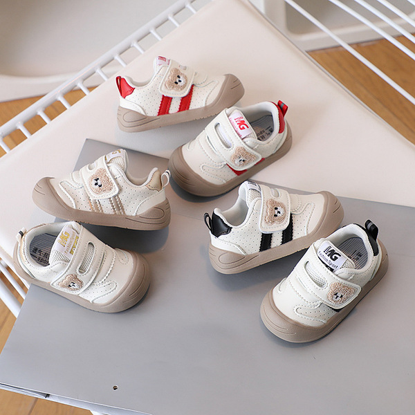 2026 Spring and Autumn Bear Embroidered Baby Shoes Baby Shoes Autumn…
