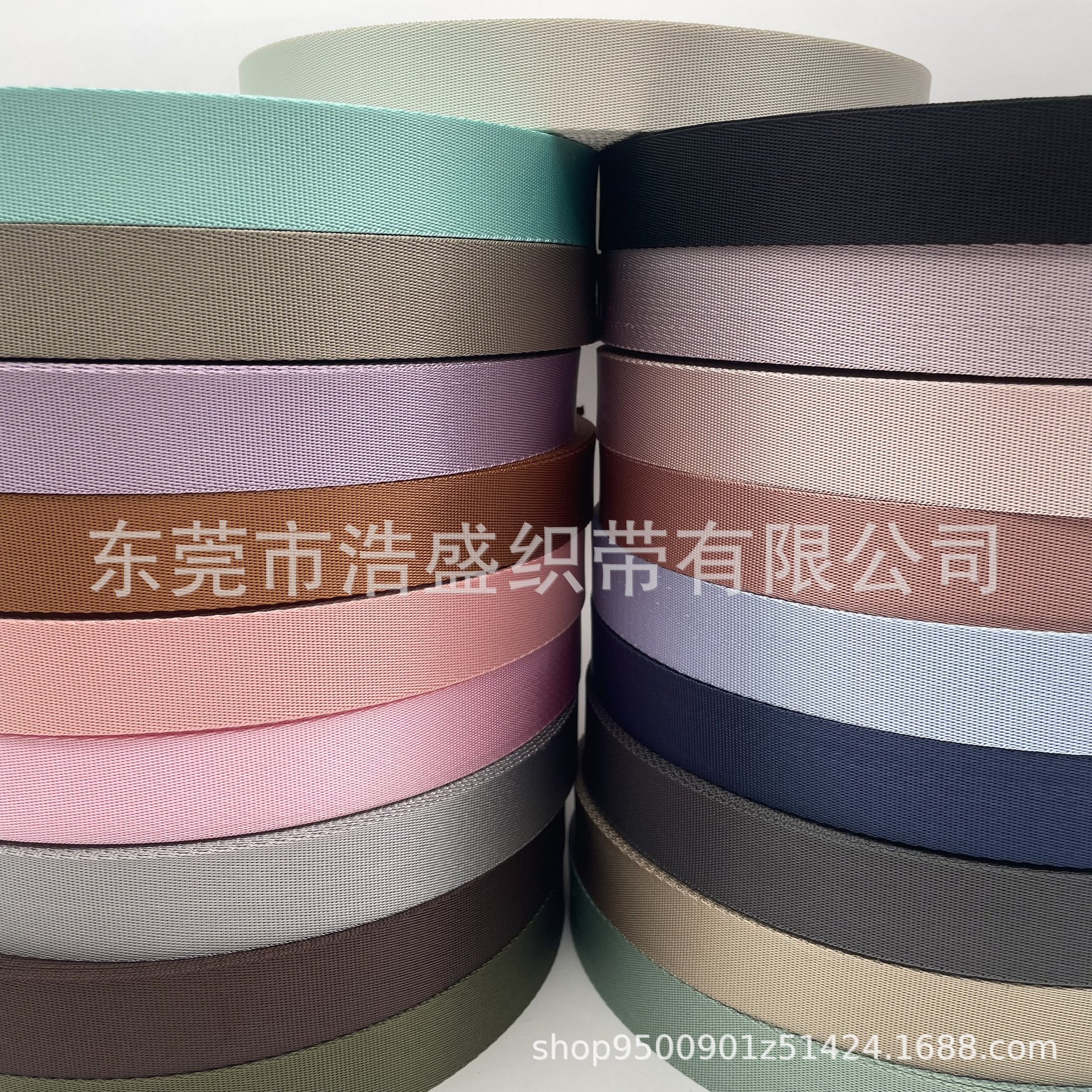 现货仿尼龙加厚1.0厚密纹彩色织带平纹提手带箱包带涤纶带滑带