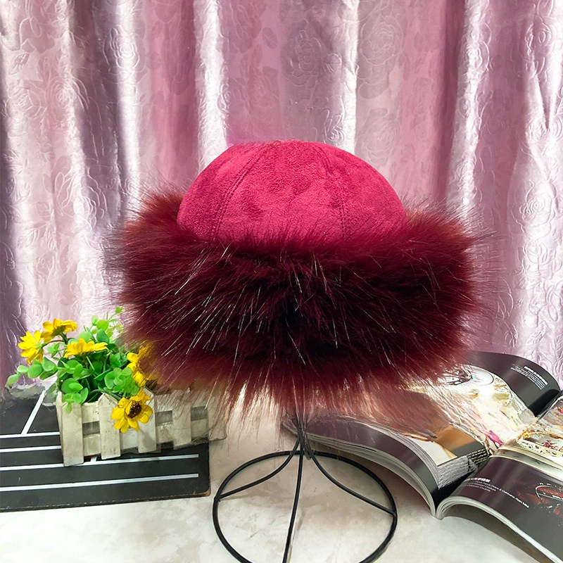 Russian hat Plus Velvet Thick Warm Hat Winter Fur Snow Cap