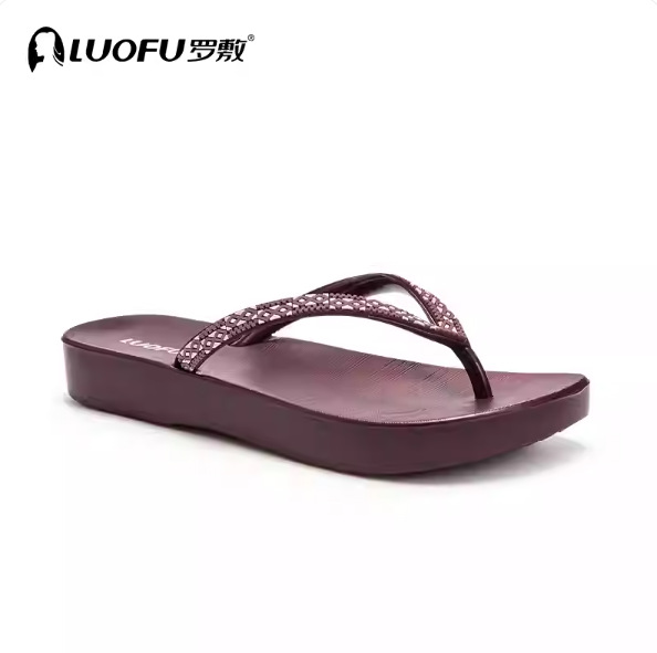 Flores de luoschi, zapatillas de flip flores, zapatos de playa de vacaciones de verano de Singapur, zapatos de playa de vacaciones de hainan
