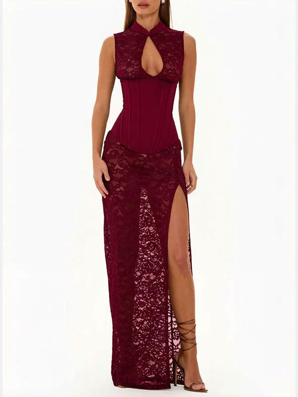 2026 estilo europeo y americano transfronterizo nueva moda sexy encaje hueco cheongsam hebilla delgada bolsas de caderas monjes cintura