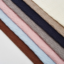 2025新款波浪纹凹凸立体感柔软针织毛线面料 多色可选 按需定制