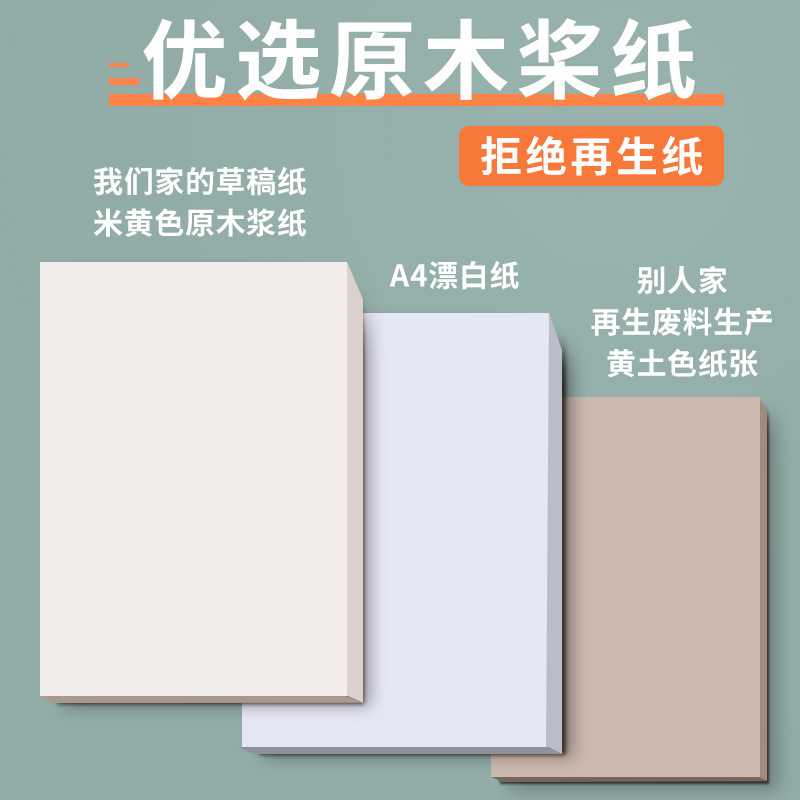 Sijin thickened draft paper wholesale 16k draft book blank kraft cover calculation paper student exercise book