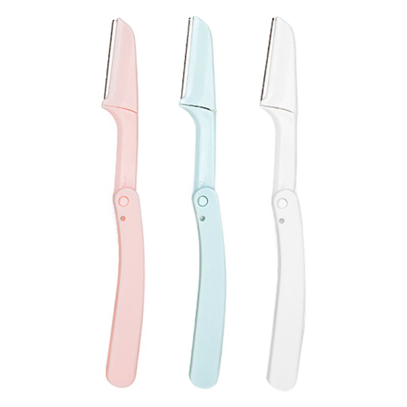 Fabricante al por mayor de mini rasuradoras de cejas para mujer, herramienta de belleza antiarañazos, súper rentable, juego de micro rasuradoras plegables para recortar cejas