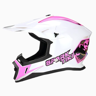 Winter Rally Helmet, Motosiklet kaskı (dəbilqə) - white-devil-eyes-s-code-55-56