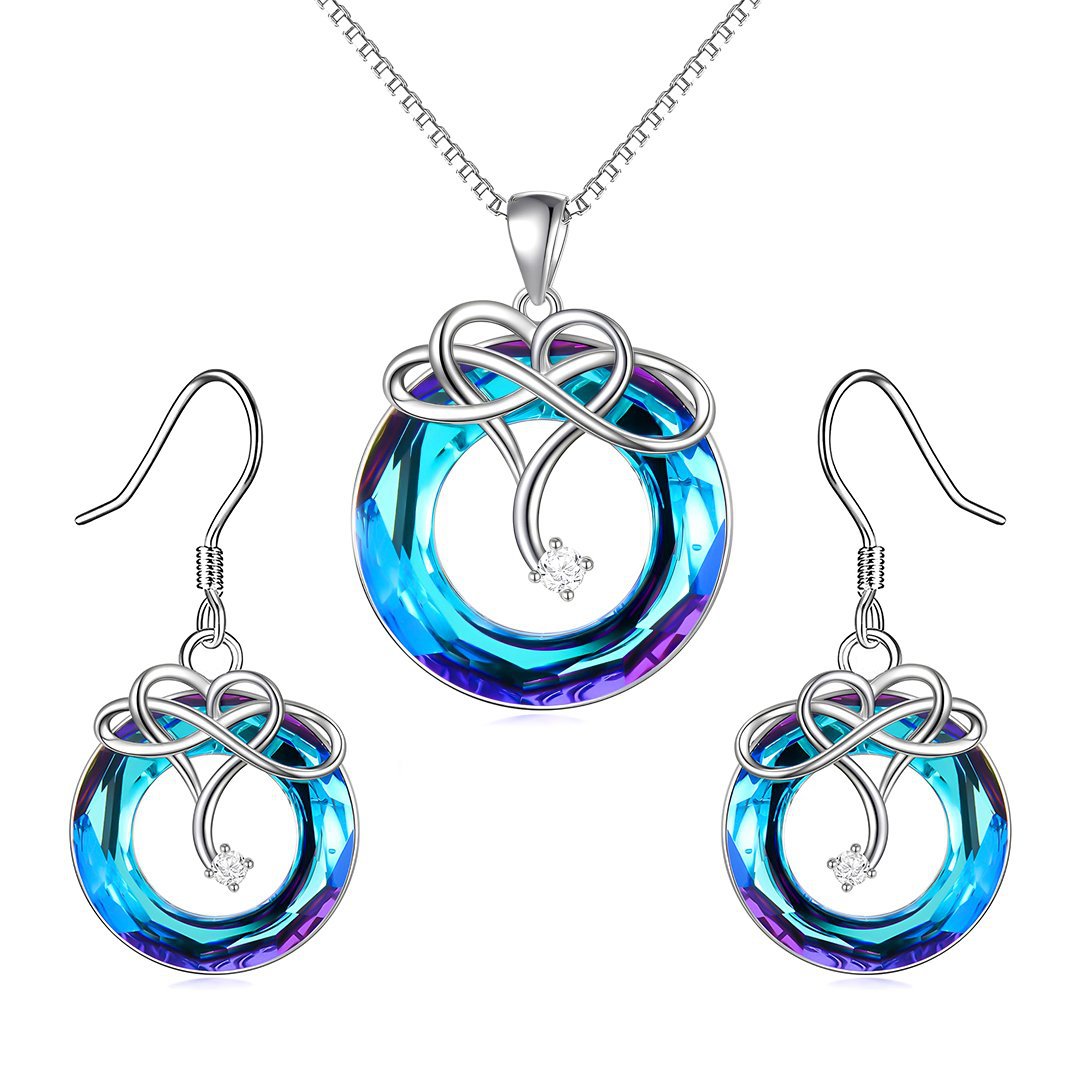 1 Piece Quantity 925 Sterling Silver Plating Geometric Circle Heart Shape Pendant Necklace