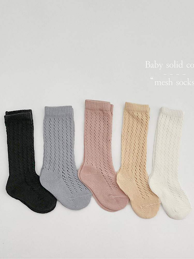 Breathable brand children's summer thin knee socks for new born
