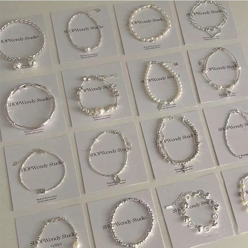 S925 Sterling Silver Spliced ​​Broken Silver Pearl Bracelet Fashionable Simple Accessible Luxury Cool Style Natural Freshwater Pearl Bracelet
