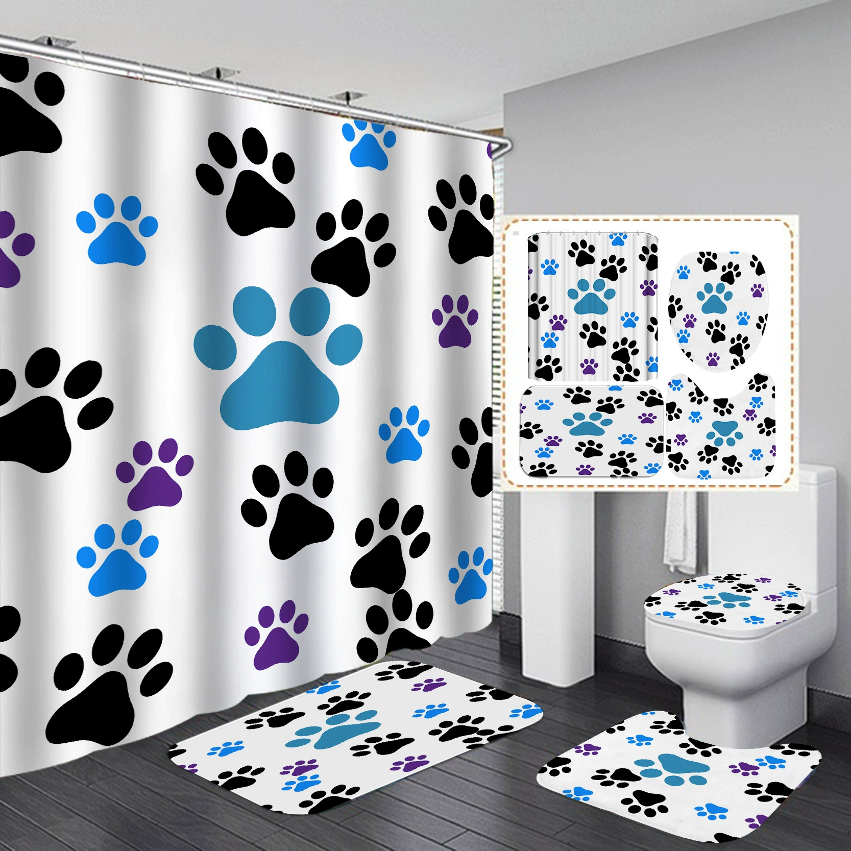 (Cross-border trading), curtain, waterproof set for hotel, American style, simple and elegant design