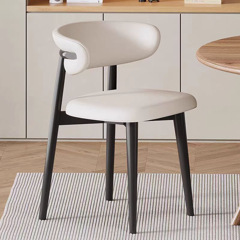 Nordic Imitation Wood Dining Chair for Home Use, Modern Minimalist Hotel Restaurant Soft Backrest Chair, Iron Art Chair, Comfortable Solid Wood Nordic Imitation Wood Dining Chair for Home Use, Modern Minimalist Hotel Restaurant Soft Backrest Chair, Iron Art Chair, Comfortable Solid Wood