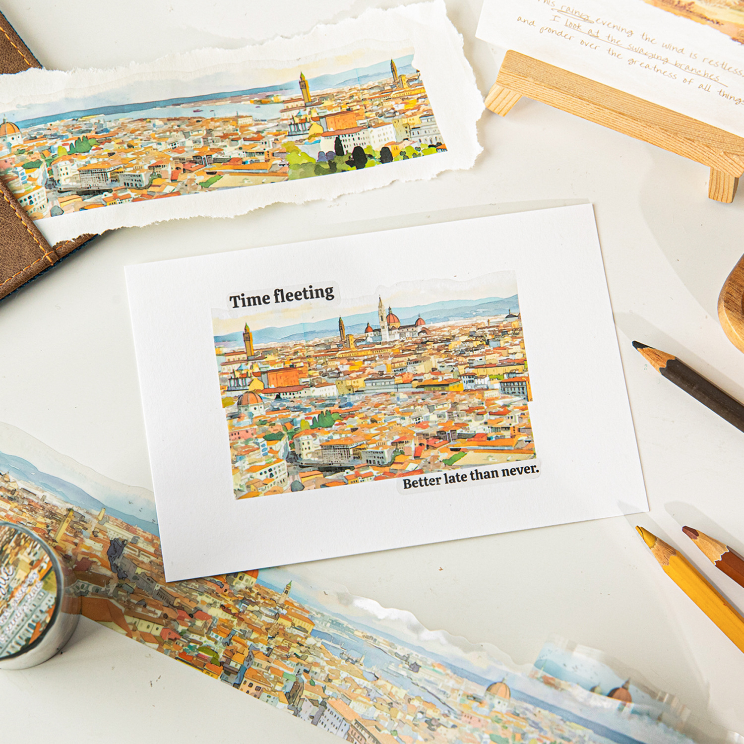 Momo PET Tape Passing Scenery Series Watercolor Landscaping Handbook…