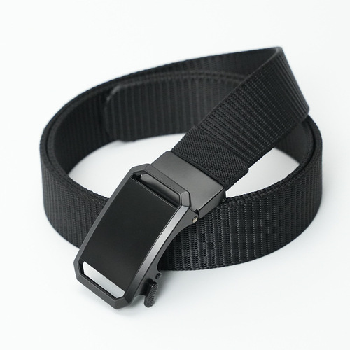 New men's belt, outdoor nylon automatic buckle casual belt, young and middle-aged fashionable young man's tactical belt