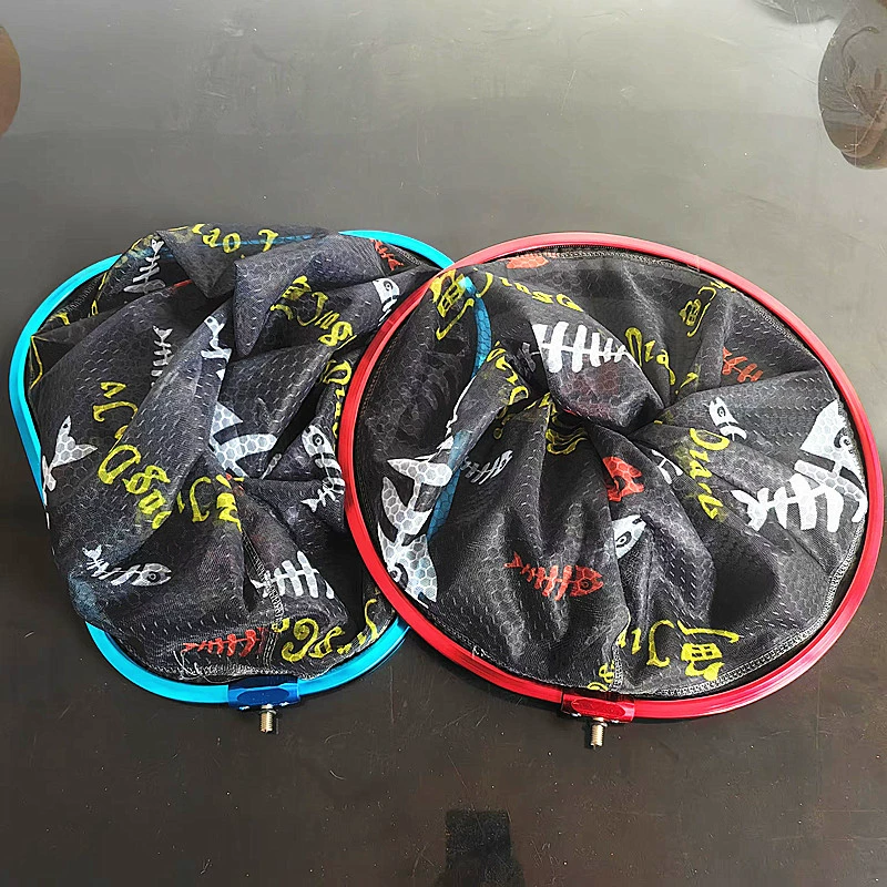 Уплотненный алюминиевый сплав, сетчатая головка, рыбная сетка, круглая и глубокая цветная рыболовная сеть