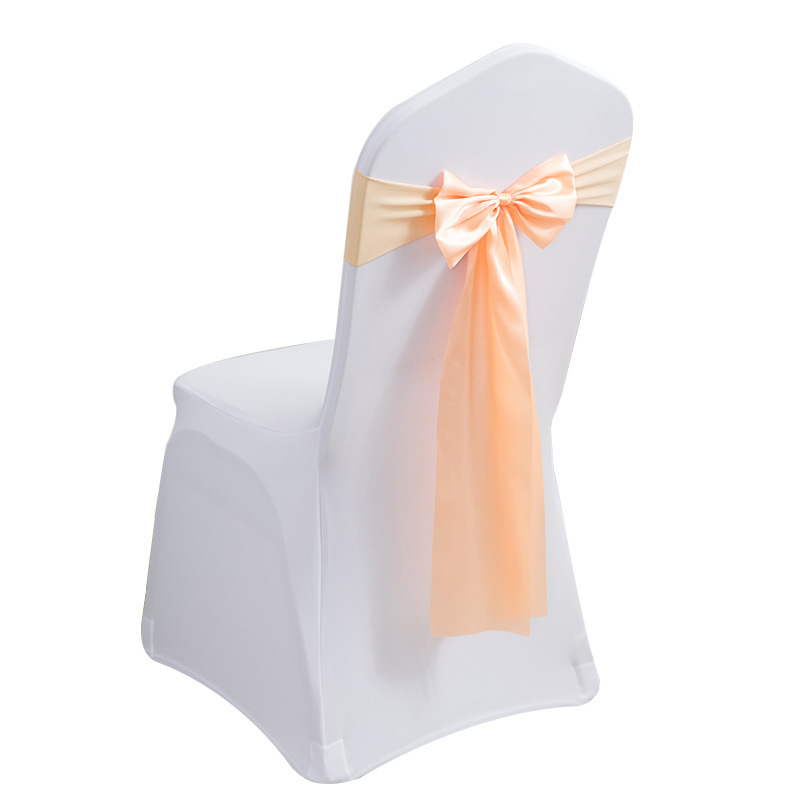 (2개) 현대 간단한 웨딩 장식 활 리본 넥타이없는 의자 다시 꽃 탄성 의자 다시 꽃