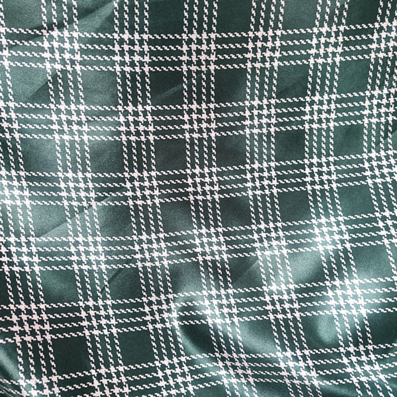 Tejido de impresión de celosía vestido bufandas de seda joyas toque de cabeza satin tela textil multicolor image 13