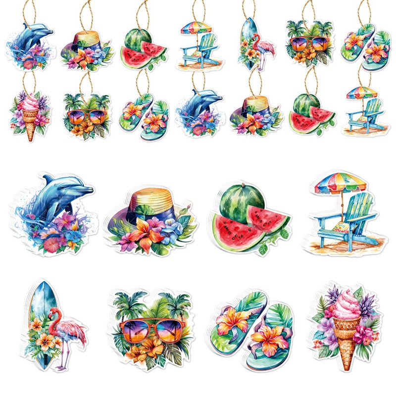 Europa, América, Hawaii, decoración de cumpleaños de verano, decoración de colgante, playa, artículos de fiesta, regalos, colgante