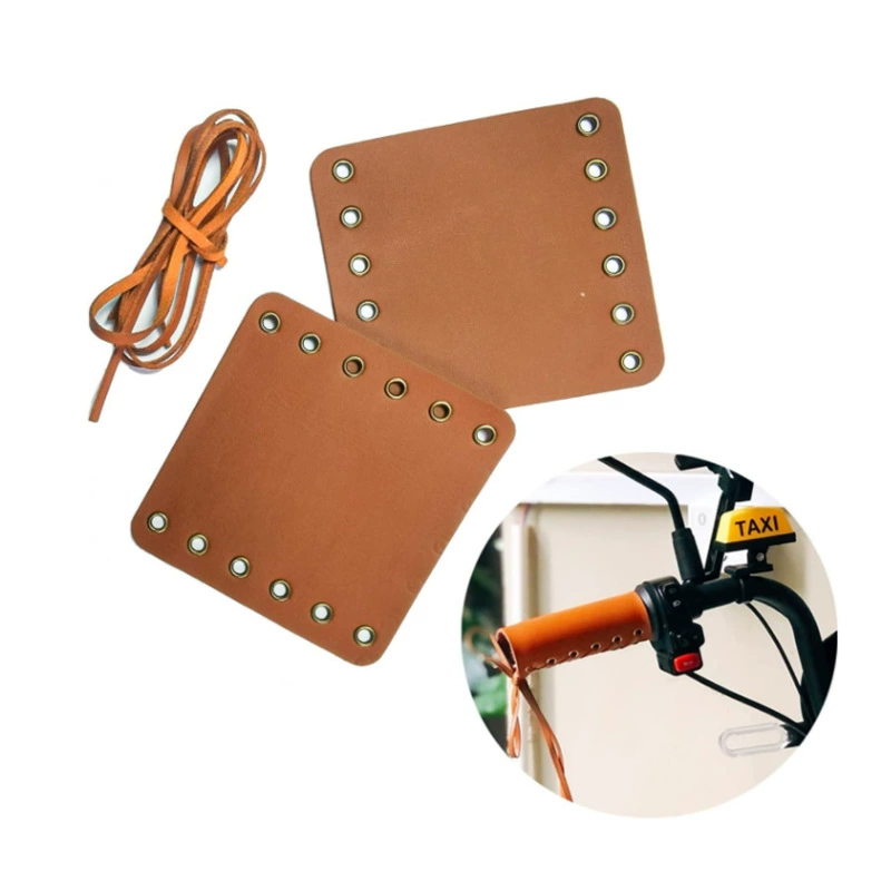 В наличии ретро ручка электромобиля Крышка съемная ручка электромобиля Защитный Чехол нескользящая ручка велосипеда кожаный чехол
