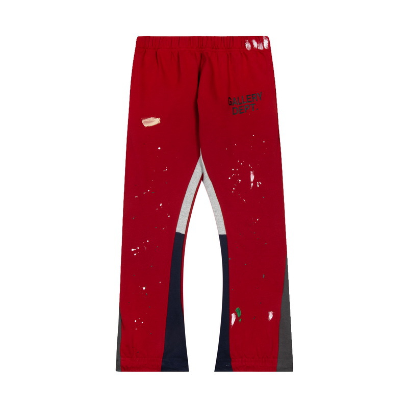 Orden exterior galería Departamento pintado a mano Splash-tinta costura cordón retro High Street casual sweatpants ligeramente estirar pantalones largos para hombres