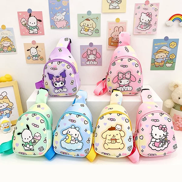 Children's Bags, Coin Purses, New Fashionable and Cute Cartoon Cross-Body Bags for Little Girls, Toddler Chest Bags, Souvenirs