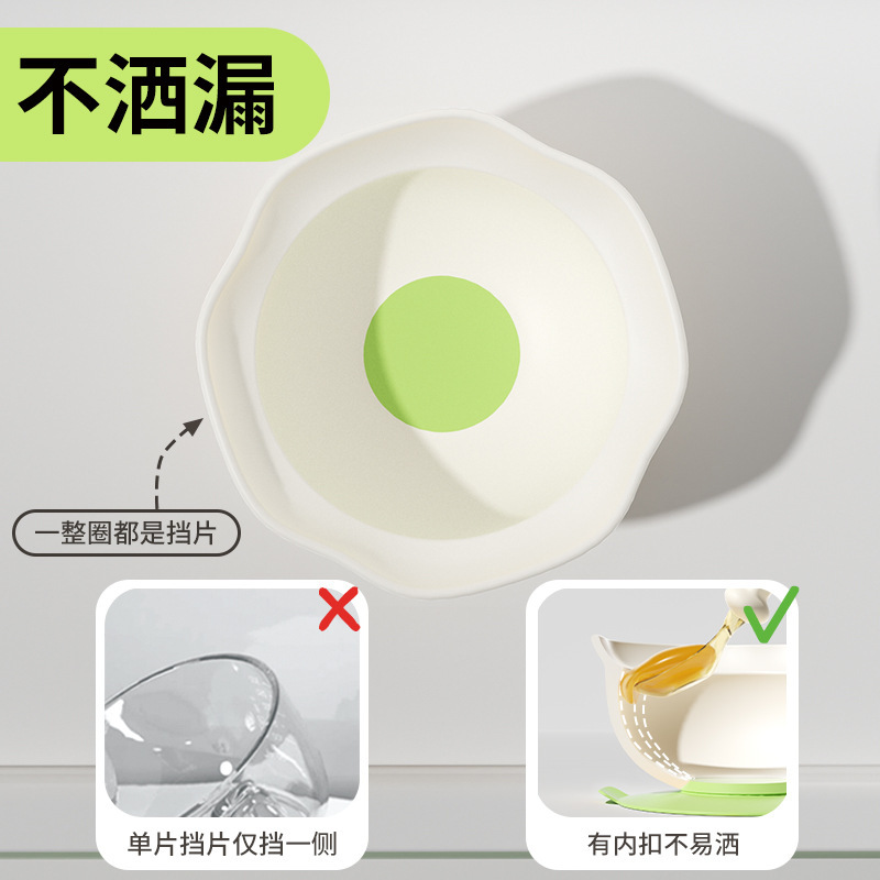 儿童自主进食训练餐具硅胶吸盘碗宝宝辅食吸盘餐盘云朵蛋花餐盘|undefined