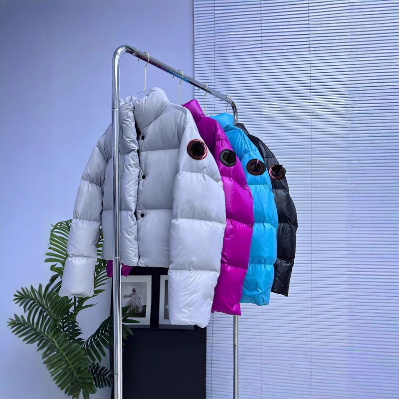 New High-End Version with 2256W Model Featuring Canada Goose Duck Down, 23Fw Women's Short Long-Sleeve Puff down Jacket
