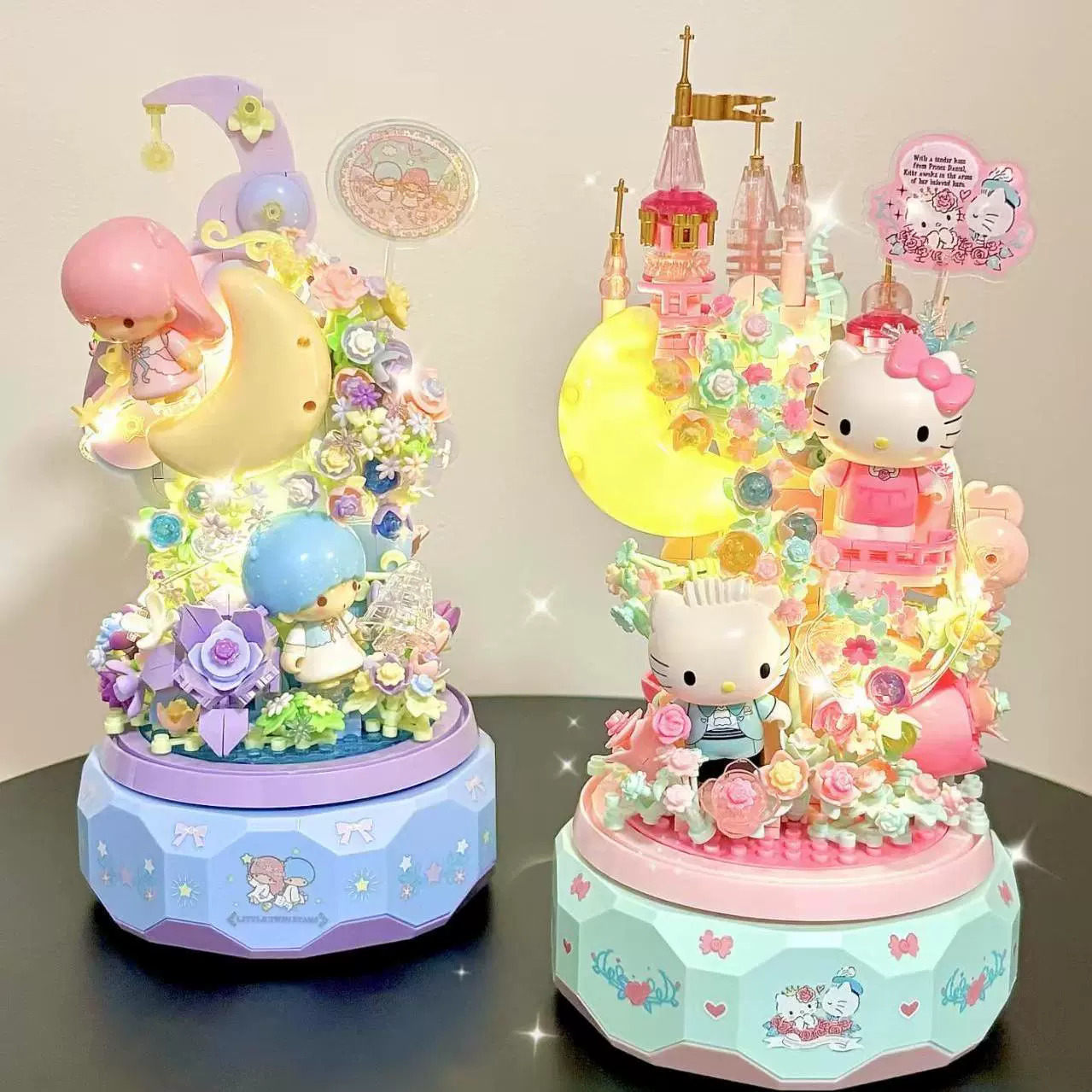 月光社 Sanrio Hello Kitty, игрушка-музыкальная шкатулка-конструктор, подарок для девочки